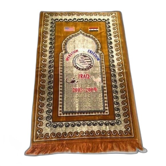 Operation Iraqi Freedom War Rug Fringed 2003 - 2004 - Picture 1 of 7